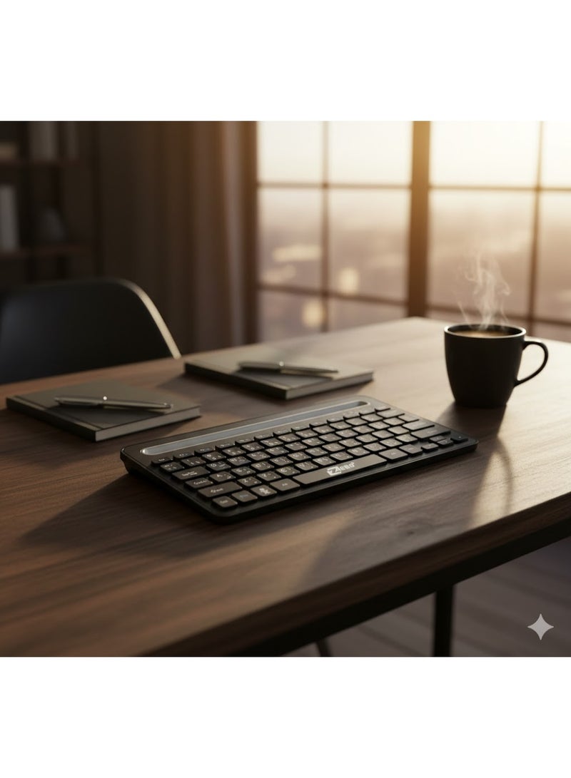 Zero Mini Wireless Keyboard - Ultra-slim and space-saving design - Supports Arabic and English - Ideal for laptops and tablets - Image 5